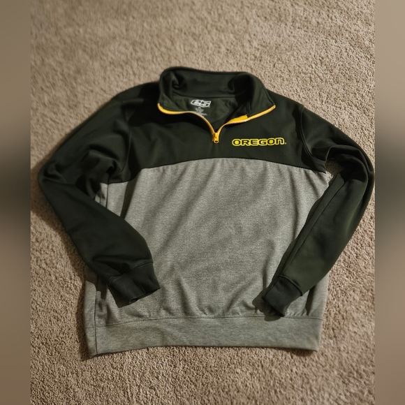 e5 Other - Oregon Ducks E5 Mens 3/4 Zip Polyester Pullover XL New!